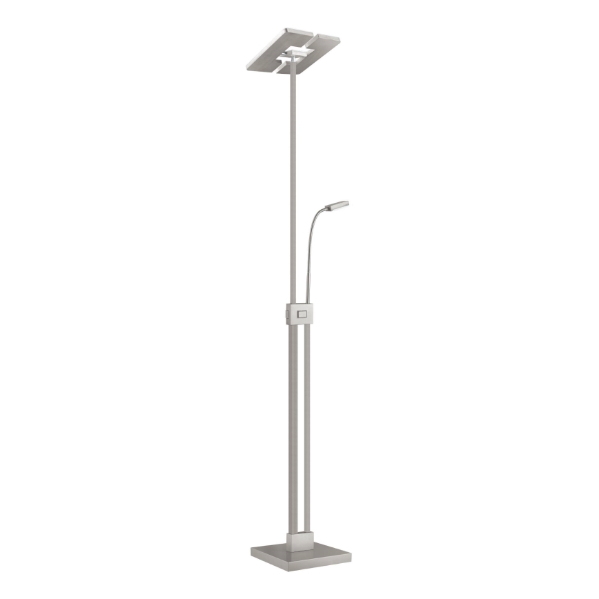 Eglo 33182 - LED gulvlampe dæmpbar SOLANO 1xLED/26W/230V +1xLED/3,2W 3000K mat krom