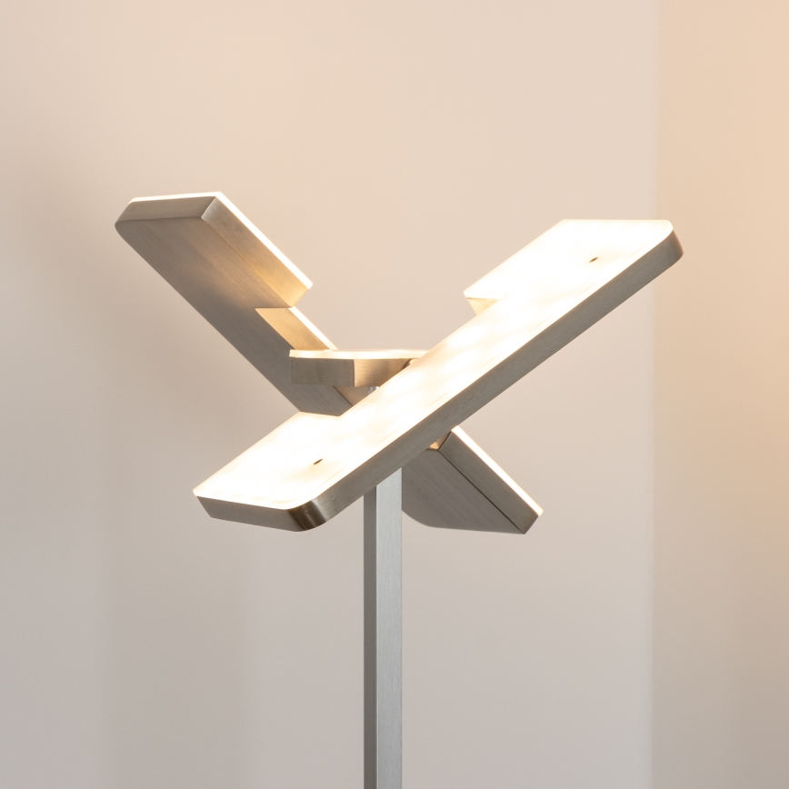 Eglo 33182 - LED gulvlampe dæmpbar SOLANO 1xLED/26W/230V +1xLED/3,2W 3000K mat krom