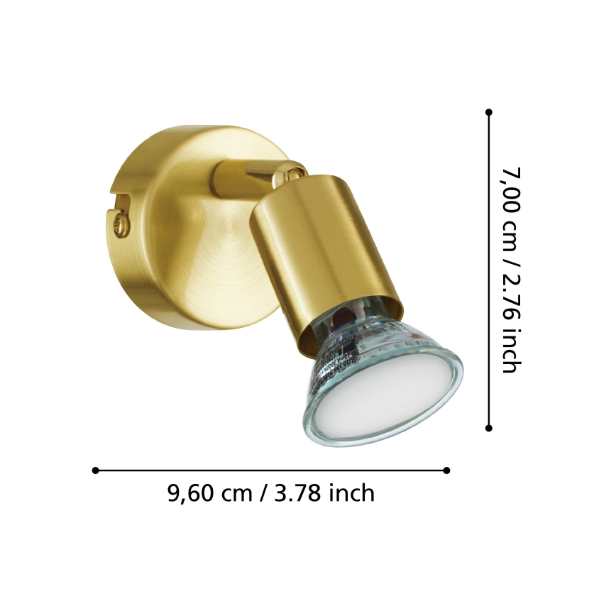 Eglo - LED vægspot 1xGU10/2,8W/230V 3000K guldfarvet