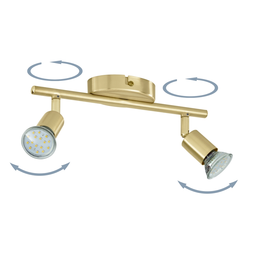 Eglo - LED spotlampe 2xGU10/2,8W/230V 3000K guldfarvet