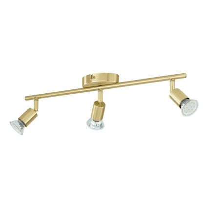 Eglo - LED spotlampe 3xGU10/2,8W/230V 3000K guldfarvet