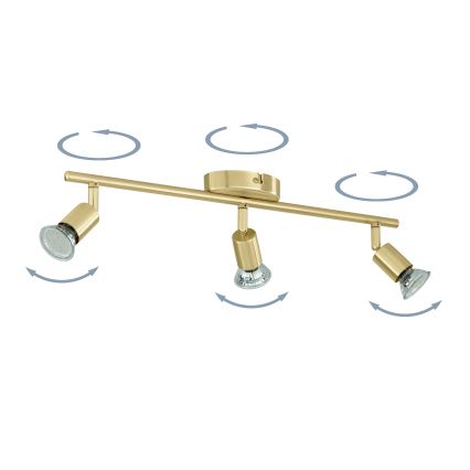 Eglo - LED spotlampe 3xGU10/2,8W/230V 3000K guldfarvet