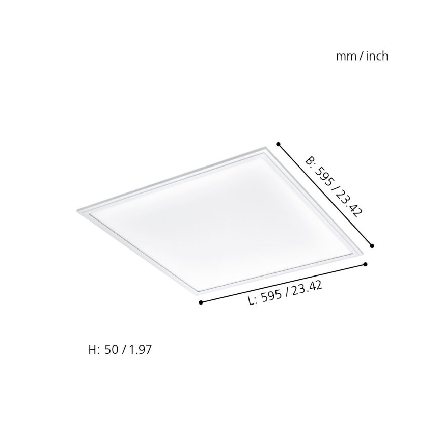 Eglo 33204 - LED lampe m. RGBW-farver dæmpbar SALOBRENA-C LED/34W/230V 2700-6500K + fjernbetjening