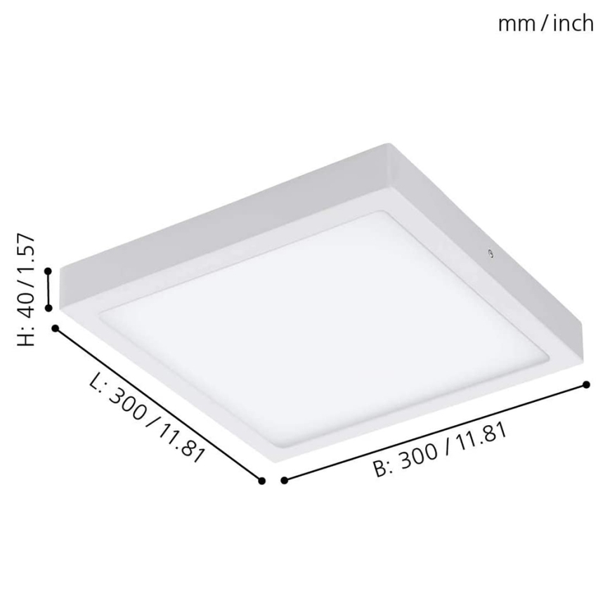 Eglo 33209 - LED RGBW dæmpbar loftlampe FUEVA-C LED/21W/230V 2700-6500K 30x30 cm hvid
