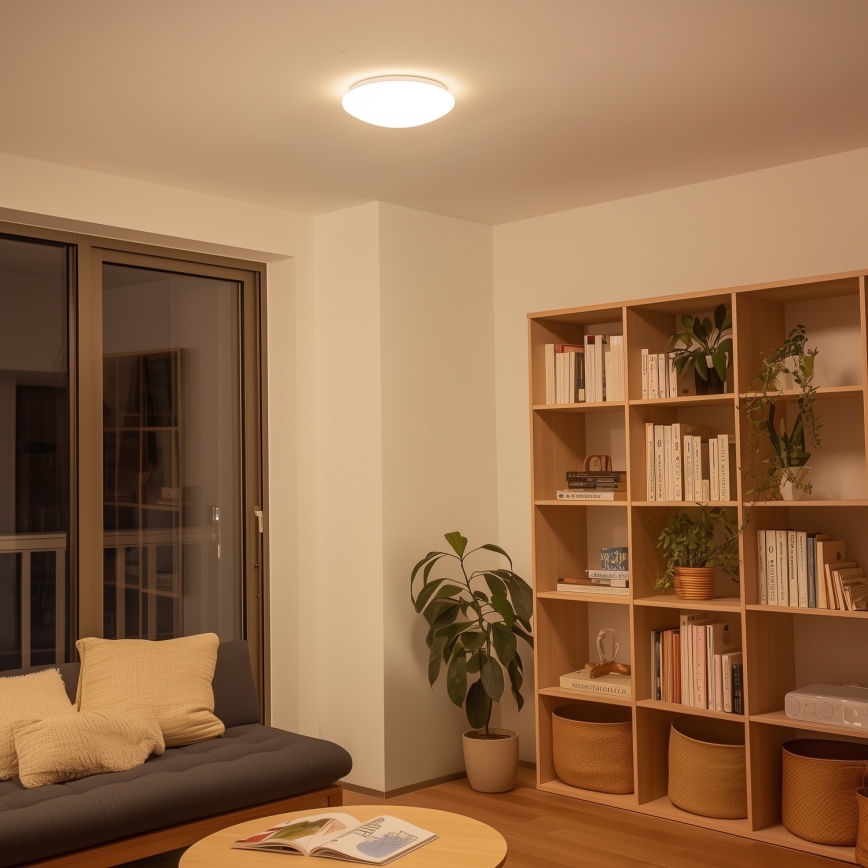 Eglo 33219 - LED RGBW dæmpbar loftlampe GIRON-C LED/17W/230V Ø 30 cm hvid