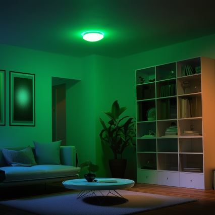 Eglo 33219 - LED RGBW dæmpbar loftlampe GIRON-C LED/17W/230V Ø 30 cm hvid