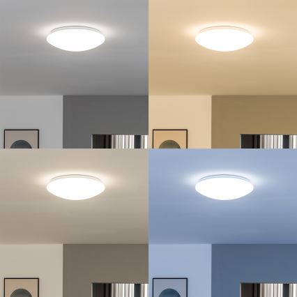 Eglo 33219 - LED RGBW dæmpbar loftlampe GIRON-C LED/17W/230V Ø 30 cm hvid