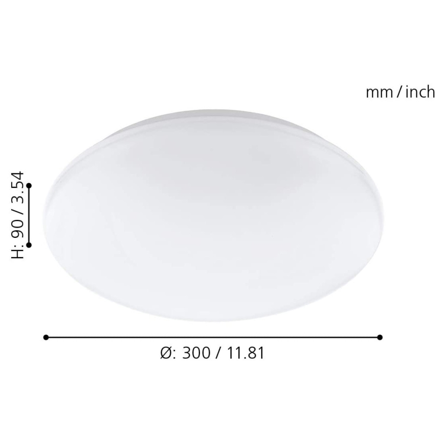 Eglo 33219 - LED RGBW dæmpbar loftlampe GIRON-C LED/17W/230V Ø 30 cm hvid