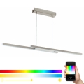 Eglo 33232 - LED RGBW dæmpbar pendel med kabelophæng FRAIOLI-C LED/34W/230V mat krom