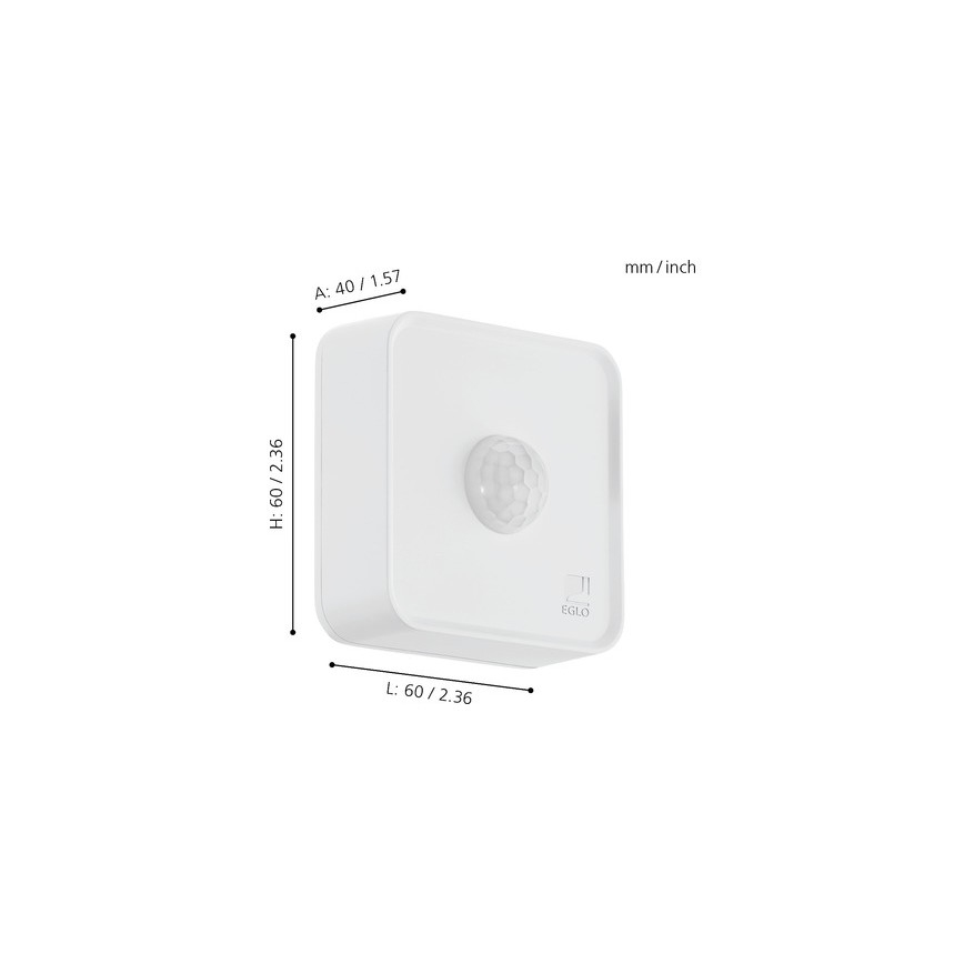 Eglo 33236 - Udendørs bevægelsessensor CONNECT SENSOR 3xAA 12 m hvid IP44