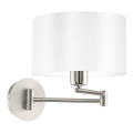 Eglo 33269 - Væglampe PASTERI 1xE27/60W/230V mat krom/hvid