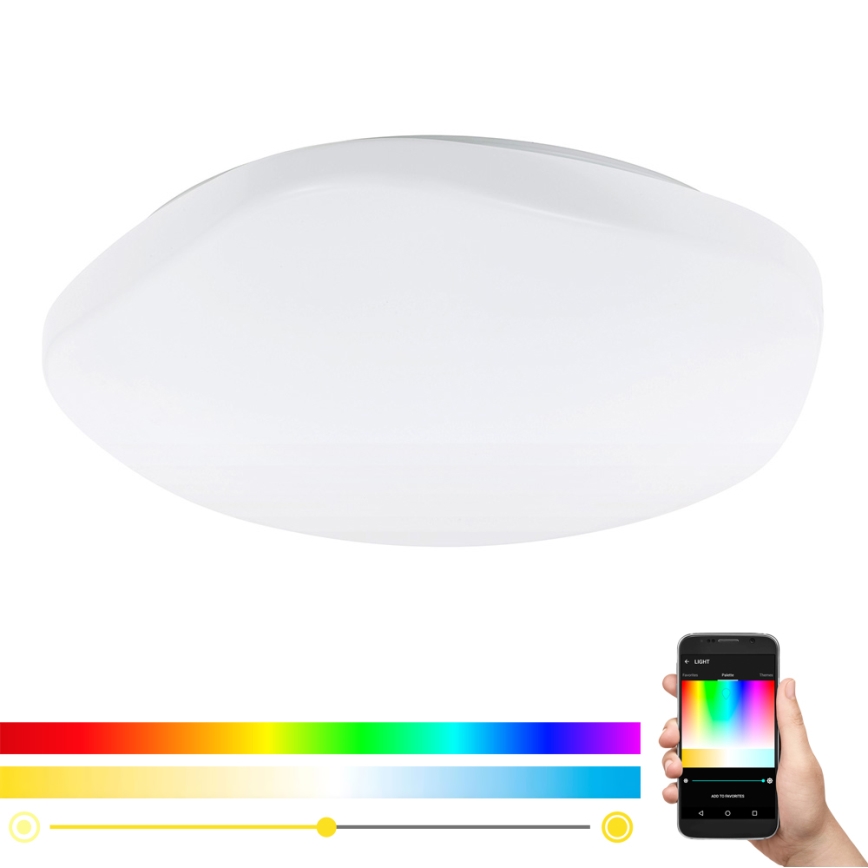 Eglo 33272 - LED loftlampe m. RGBW-farver dæmpbar TOTARI-C LED/34W/230V 2700-6500K hvid + fjernbetjening