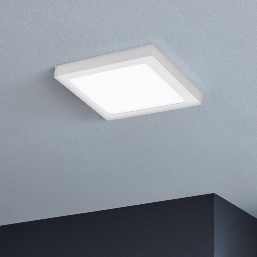 Eglo 33316 - LED RGBW Dæmpbar loftlampe FUEVA-C LED/15,6W/230V 2700-6500K 22,5x22,5 cm hvid