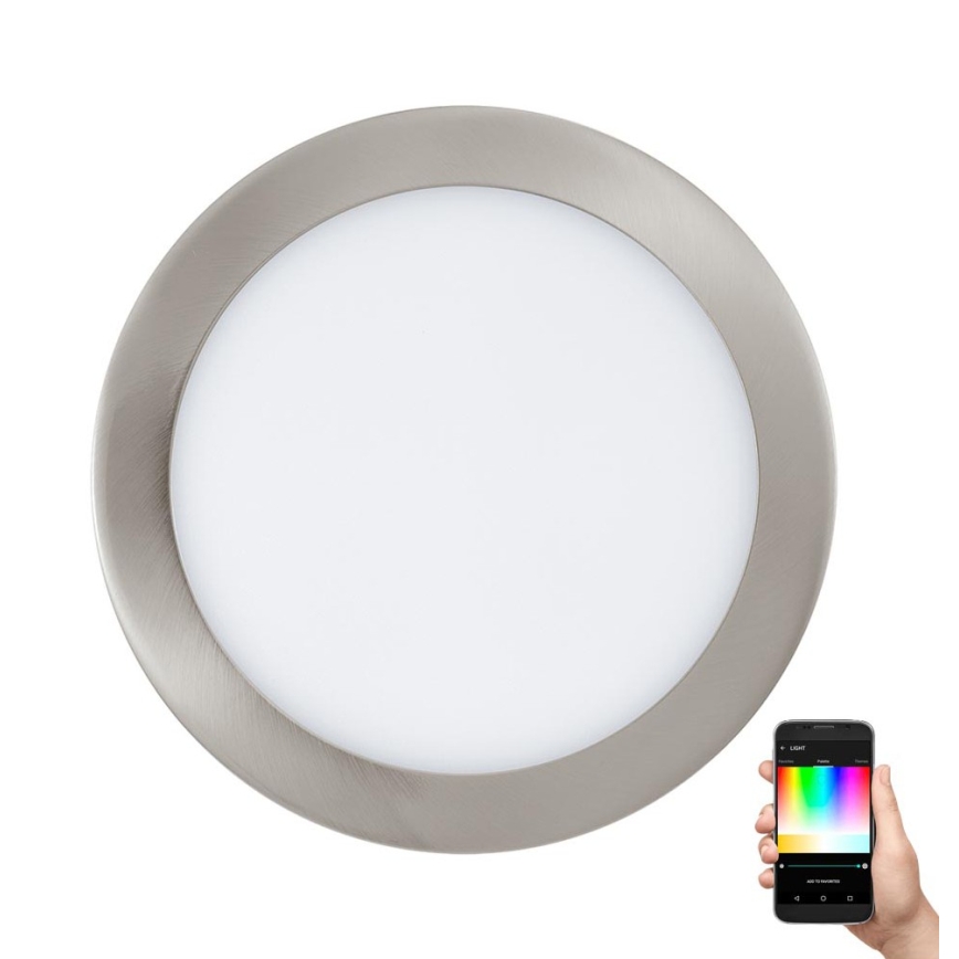 Eglo 33317 - LED RGBW dæmpbar indbygningsloftslampe FUEVA-C LED/15,6W/230V 2700-6500K Ø 22,5 cm