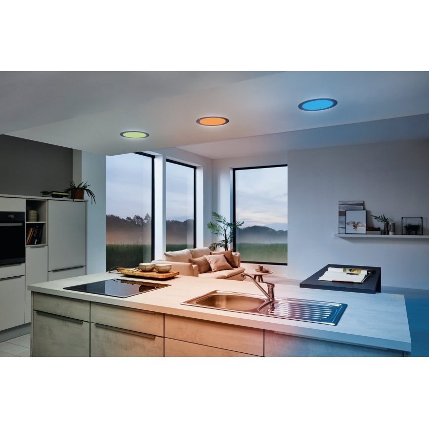 Eglo 33317 - LED RGBW dæmpbar indbygningsloftslampe FUEVA-C LED/15,6W/230V 2700-6500K Ø 22,5 cm