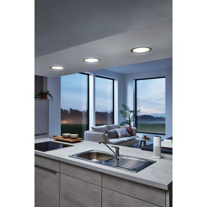 Eglo 33317 - LED RGBW dæmpbar indbygningsloftslampe FUEVA-C LED/15,6W/230V 2700-6500K Ø 22,5 cm