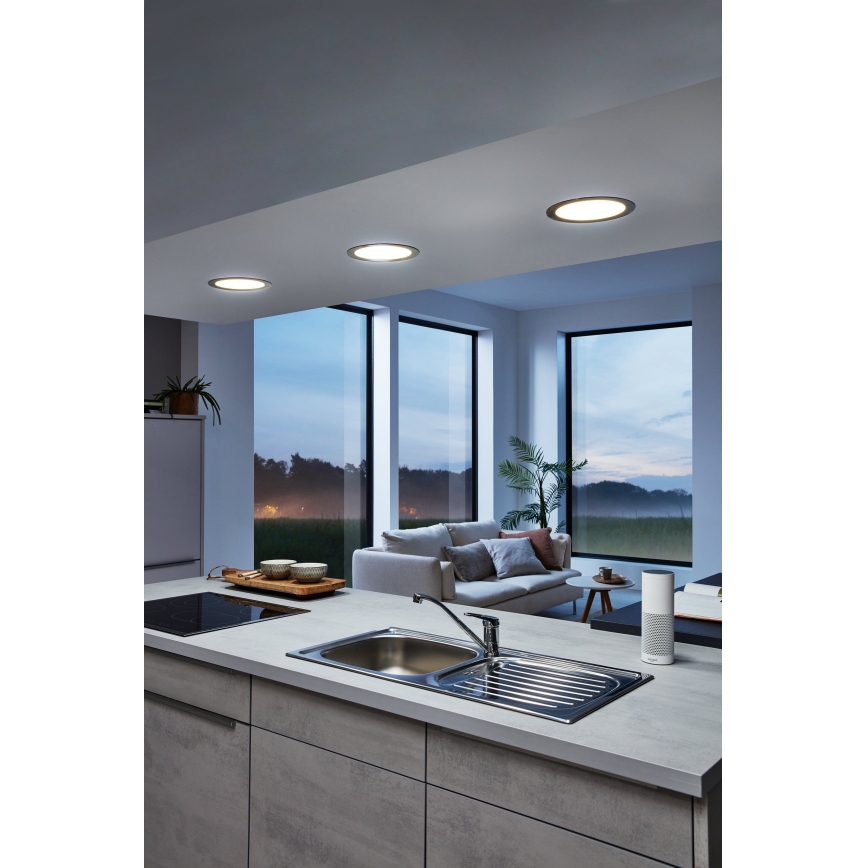 Eglo 33317 - LED RGBW dæmpbar indbygningsloftslampe FUEVA-C LED/15,6W/230V 2700-6500K Ø 22,5 cm