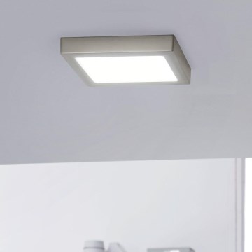Eglo 33319 - LED RGBW Dæmpbar loftlampe FUEVA-C LED/15,6W/230V 2700-6500K 22,5x22,5 cm mat krom