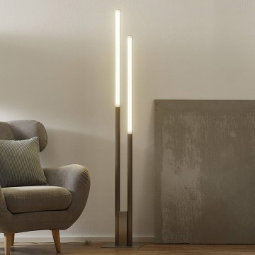 Eglo 33323 - LED gulvlampe m. RGBW-farver dæmpbar FRAIOLI-C 2xLED/17W/230V 2700-6500K mat krom