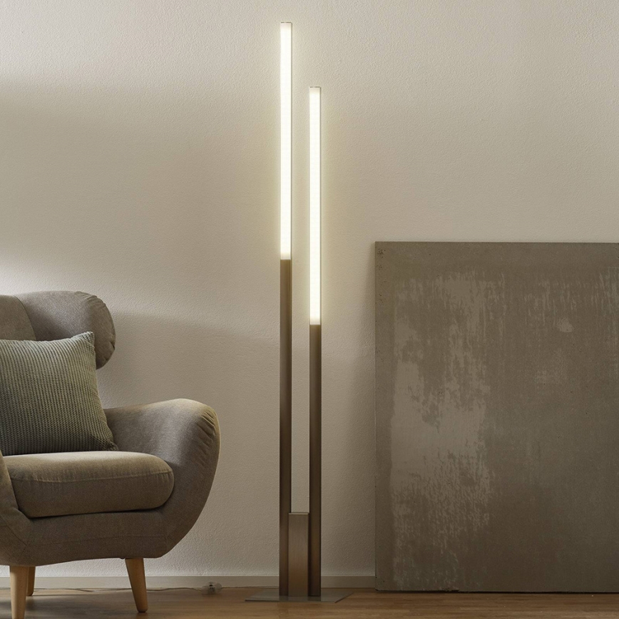 Eglo 33323 - LED gulvlampe m. RGBW-farver dæmpbar FRAIOLI-C 2xLED/17W/230V 2700-6500K mat krom