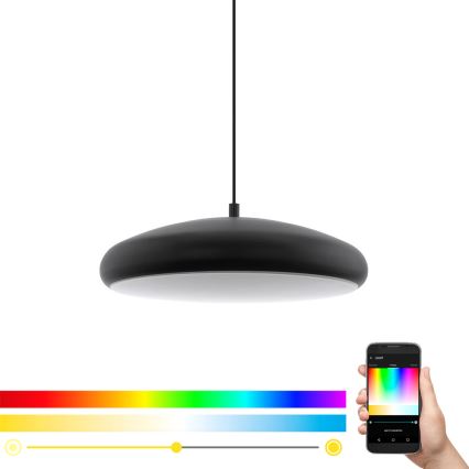 Eglo 33328 - LED pendel m. RGBW-farver dæmpbar RIODEVA-C LED/27W/230V 2700-6500K sort