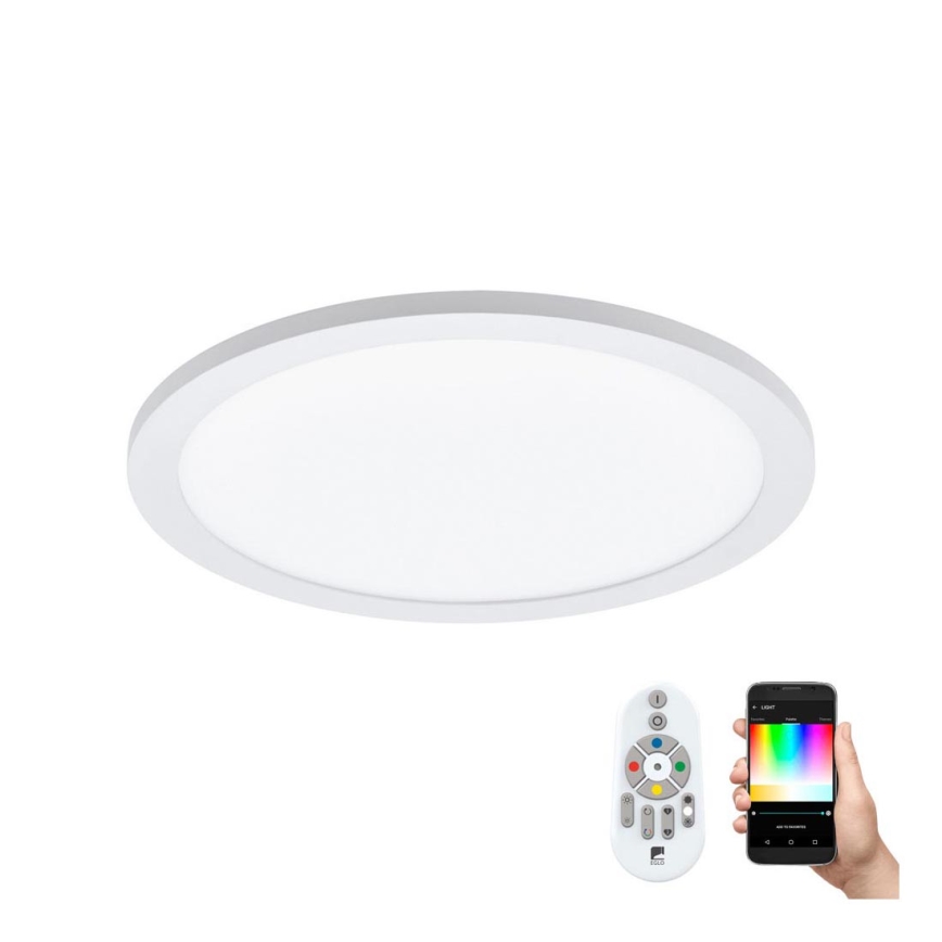 Eglo 33341 - SARSINA-C LED RGBW dæmpbar loftlampe LED/16W/230V 2700-6500K Ø 30 cm + fjernbetjening