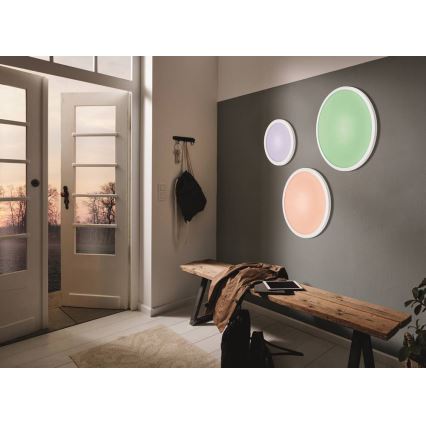 Eglo 33341 - SARSINA-C LED RGBW dæmpbar loftlampe LED/16W/230V 2700-6500K Ø 30 cm + fjernbetjening