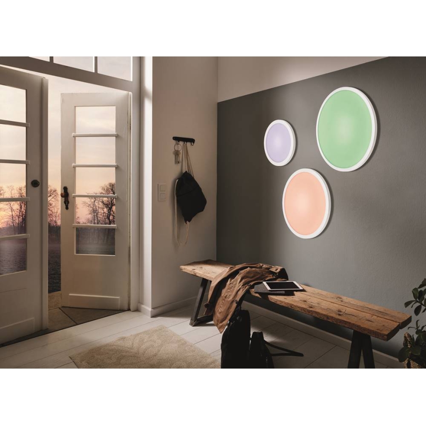 Eglo 33341 - SARSINA-C LED RGBW dæmpbar loftlampe LED/16W/230V 2700-6500K Ø 30 cm + fjernbetjening