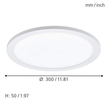 Eglo 33341 - SARSINA-C LED RGBW dæmpbar loftlampe LED/16W/230V 2700-6500K Ø 30 cm + fjernbetjening