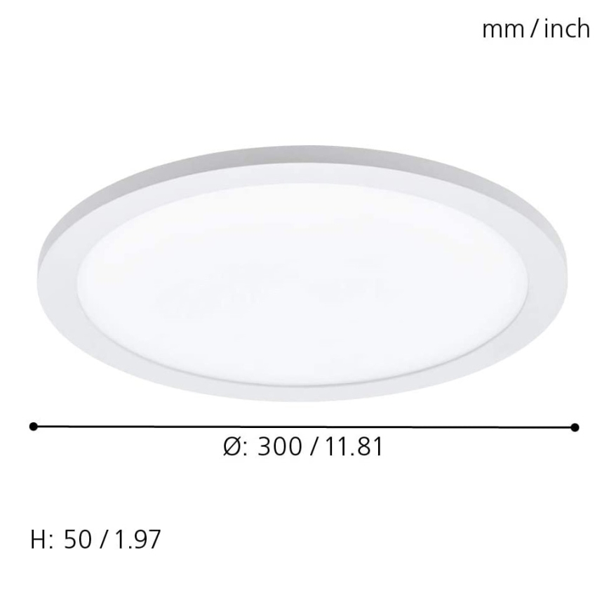 Eglo 33341 - SARSINA-C LED RGBW dæmpbar loftlampe LED/16W/230V 2700-6500K Ø 30 cm + fjernbetjening