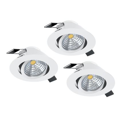 Eglo - 3x LED lampe dæmpbar 3xLED/6W/230V hvid