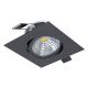 Eglo - LED indbygningslampe dæmpbar/6W/230V sort