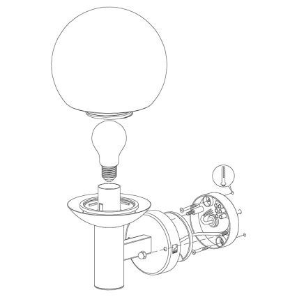Eglo 33564 - LED udendørs væglampe NISIA-C LED/9W/230V IP44