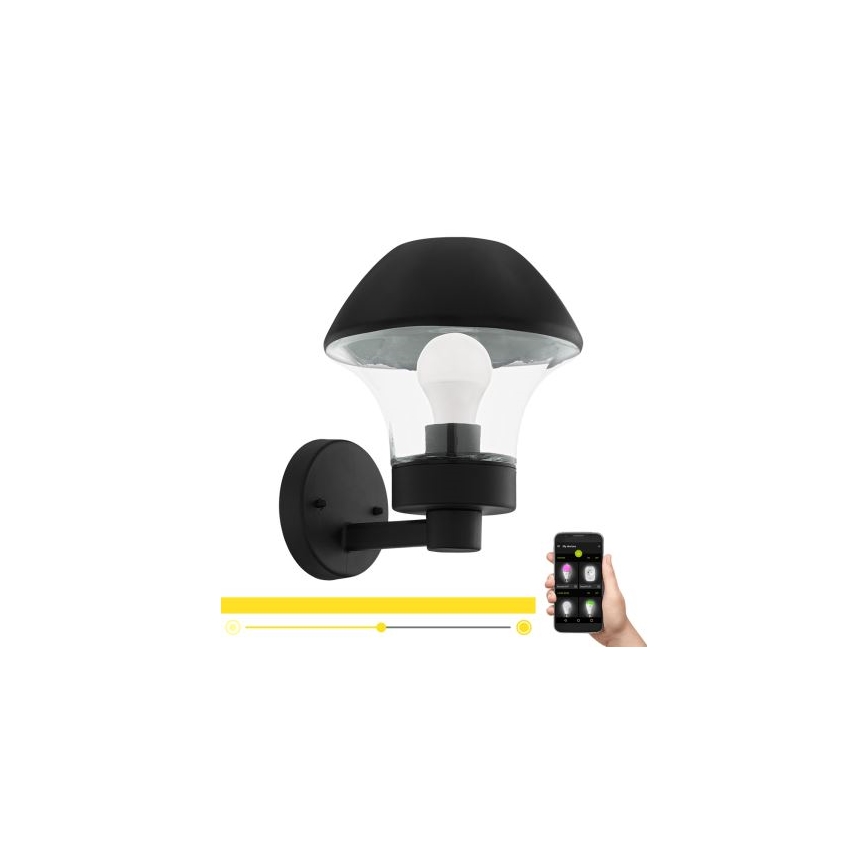 Eglo 33567 - Dæmpbar LED udendørs vægarmatur VERLUCCA-C 1xE27/9W/230V IP44