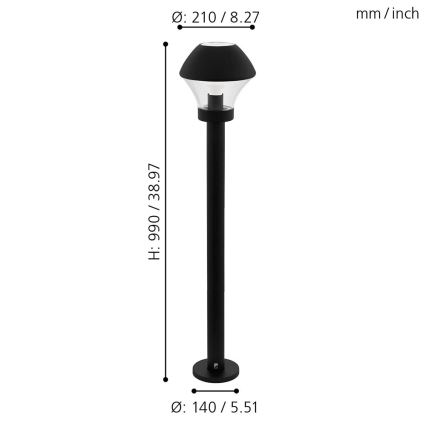 Eglo 33568 - dæmpbar LED-udendørslampe VERLUCCA-C 1xE27/9W/230V IP44