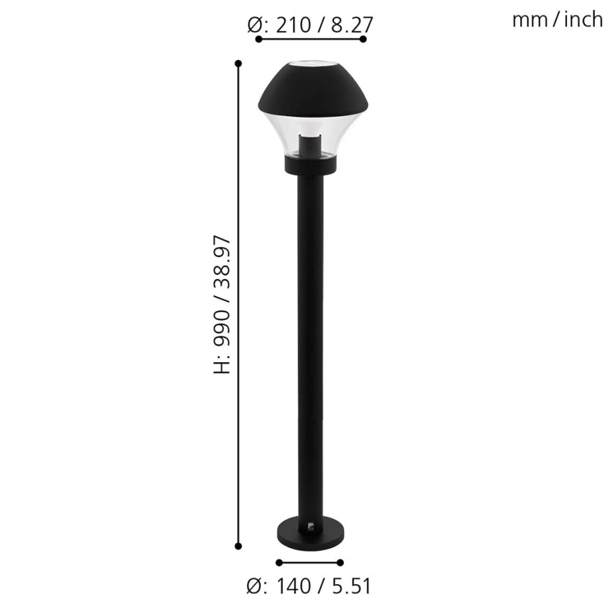 Eglo 33568 - dæmpbar LED-udendørslampe VERLUCCA-C 1xE27/9W/230V IP44
