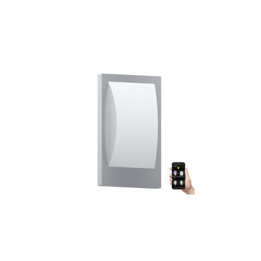 Eglo 33569 - LED udendørs væglampe VERRES-C 1xE27/9W/230V IP44 mat krom