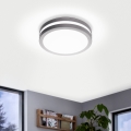 Eglo 33572 - LED dæmpbar badeværelsesloftlampe LOCANA-C LED/14W/230V IP44 sølvfarvet