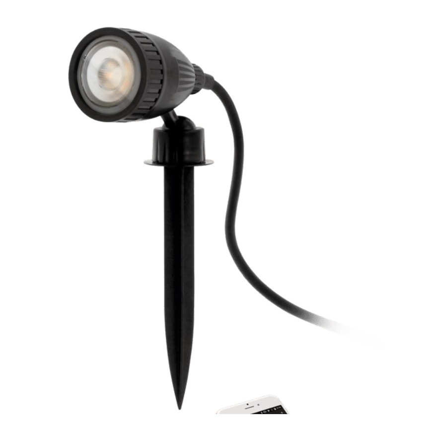 Eglo 33579 - LED RGBW udendørslampe NEMA-C 1xGU10/5W/230V IP44 sort