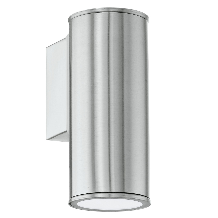 Eglo 33581 - LED RGBW dæmpbar udendørs væglampe RIGA 1xGU10/5W/230V 2700-6500K IP44 mat krom