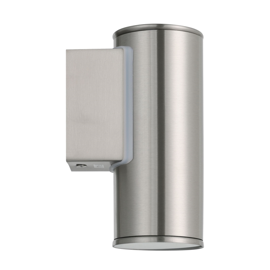 Eglo 33581 - LED RGBW dæmpbar udendørs væglampe RIGA 1xGU10/5W/230V 2700-6500K IP44 mat krom
