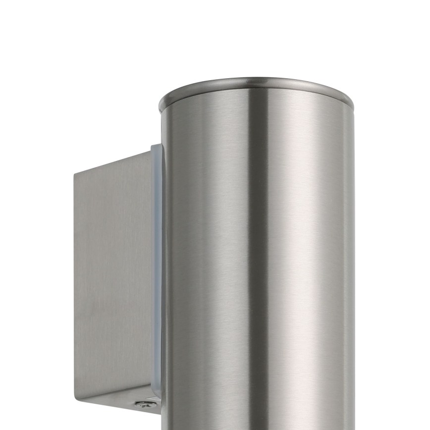 Eglo 33581 - LED RGBW dæmpbar udendørs væglampe RIGA 1xGU10/5W/230V 2700-6500K IP44 mat krom
