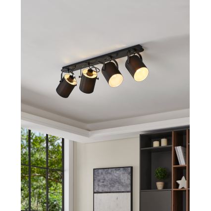 Eglo 33648 - VILLABATE spotlampe 4xE27/10W/230V