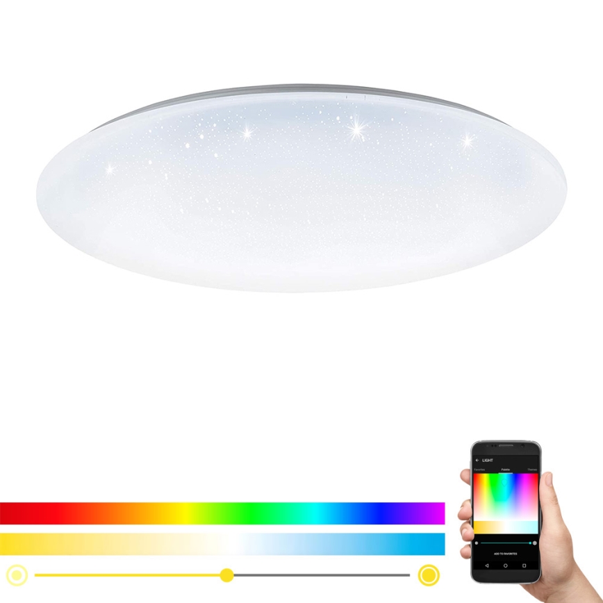 Eglo 33669 - LED loftlampe m. RGBW-farver dæmpbar TOTARI-C LED/43W/230V 2700-6500K hvid + fjernbetjening