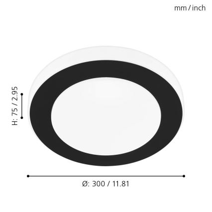 Eglo - LED loftlampe til badeværelse LED/11W/230V IP44