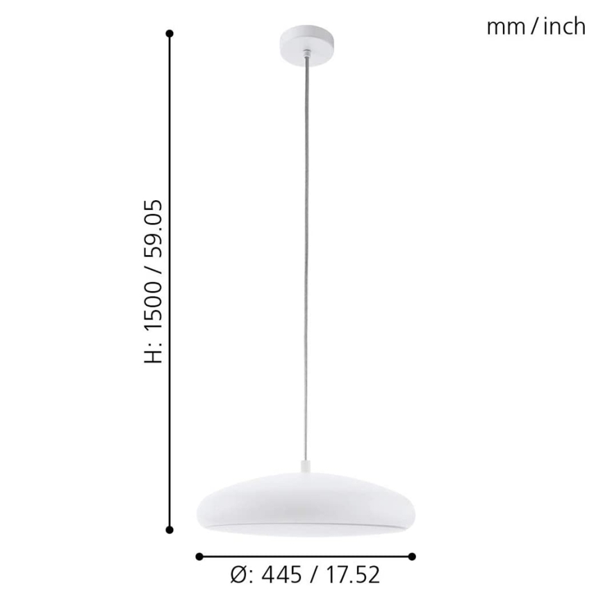 Eglo 33765 - LED pendel m. RGBW-farver dæmpbar RIODEVA-C LED/27W/230V 2700-6500K hvid