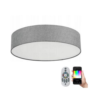 Eglo 33772 - LED loftlampe m. RGBW-farver dæmpbar ROMAO-C LED/33W/230V grå + fjernbetjening