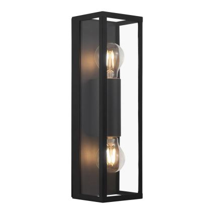 Eglo 33856 - Udendørs væglampe ALAMONTE 2xE27/60W/230V IP44 sort