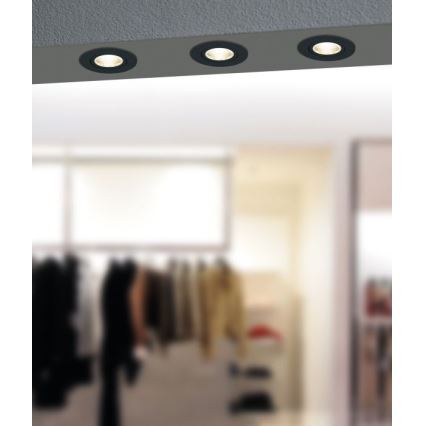 Eglo - LED indbygningslampe dæmpbar/6W/230V sort