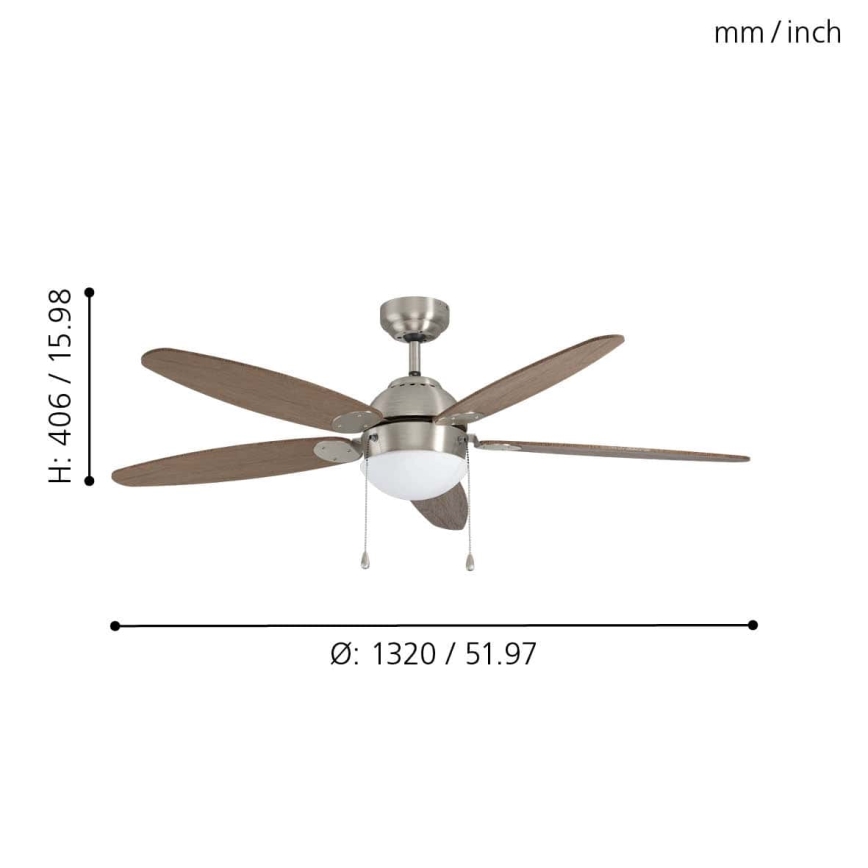 Eglo - Loftsventilator 1xE14/60W/230V
